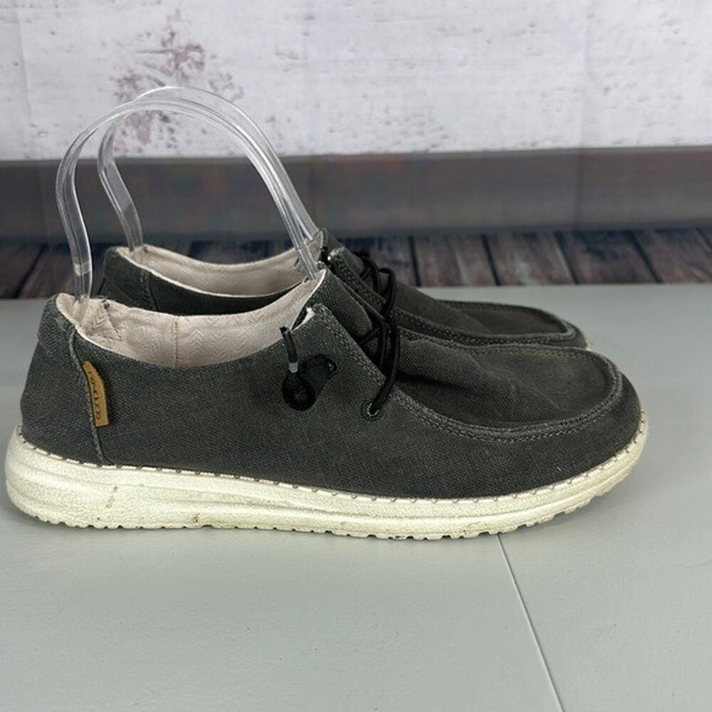Hey Dude Shoe‎ Womens 6 Wendy Chambray Off Black Light weight slip on Casual